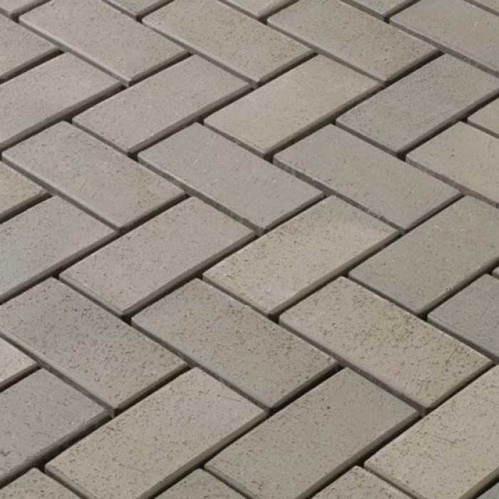 Тротуарная клинкерная брусчатка Vandersanden Jena серая, 200x100x45 мм