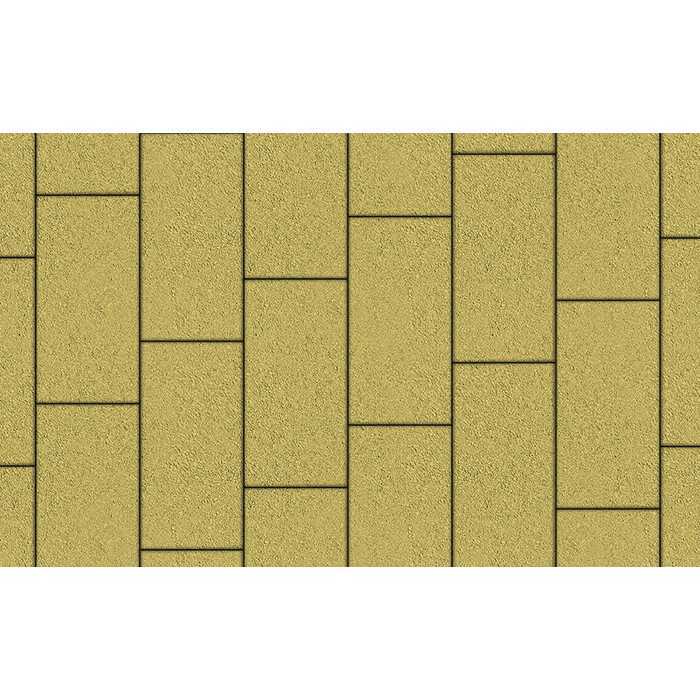 Плитка тротуарная Прямоугольник (Ла-Линия) Б.10.П.8 гладкий желтый, 300x150x80 мм